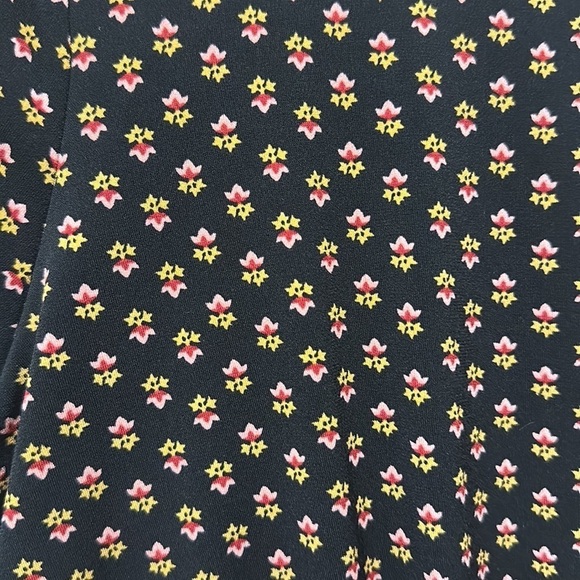 Loft floral print dress women’s size 4P black‎ cinched waist - Picture 7 of 7